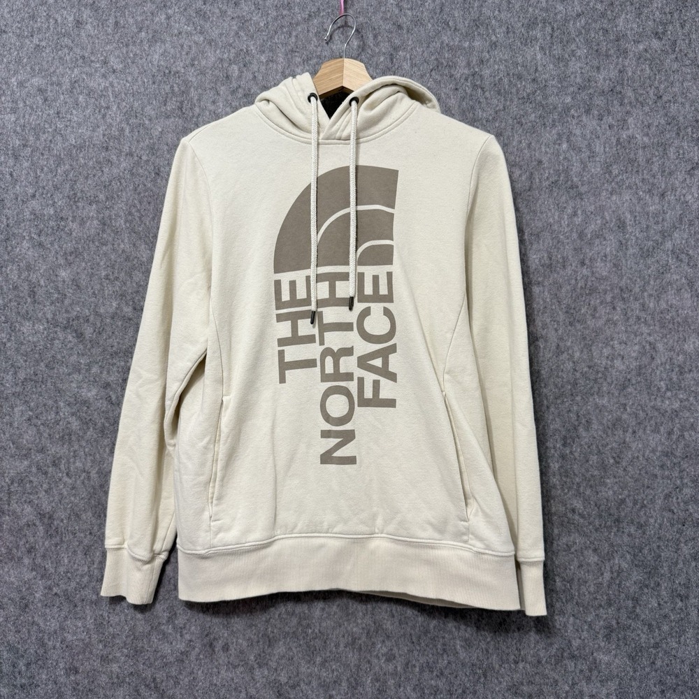 The North Face Women's Sz S Cream Logo Hoodieโ Pullover Sweatshirt